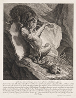 KG 01096
<br/>
Beer valt leeuwin met jong aan
<br/>
<em>Ridinger, Johann Elias (1698-1767)</em>